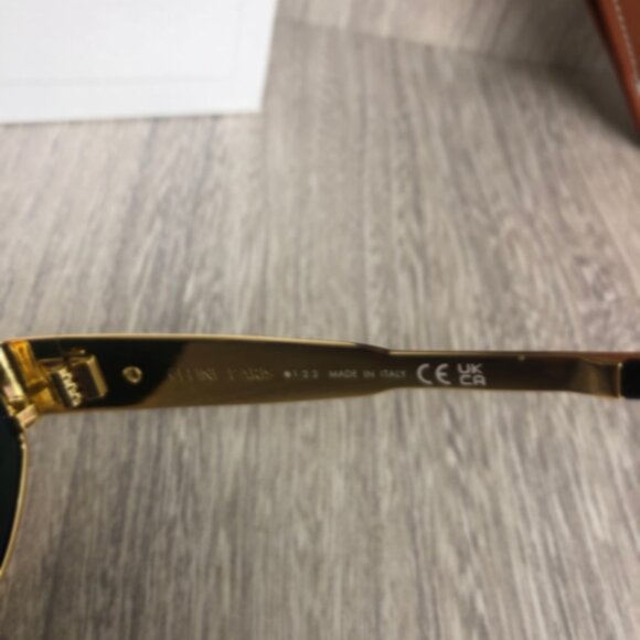 Celine Triomphe Gold Metal Oval Sunglasses - Picture 6 of 6